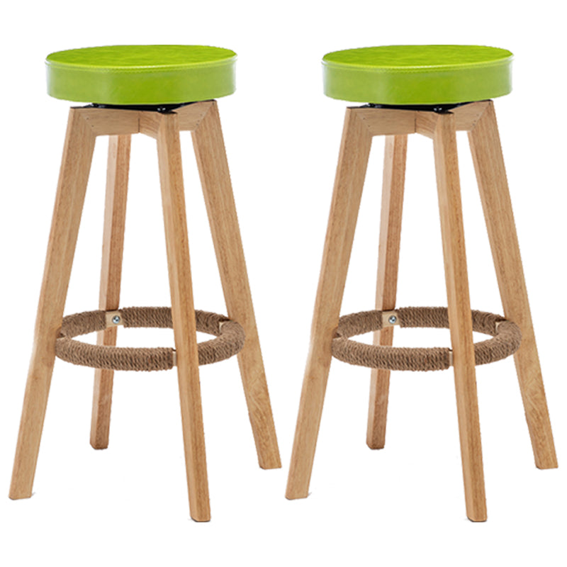 Piernas de madera de asiento redondo de estilo de bar de estilo industrial para bar de restaurantes