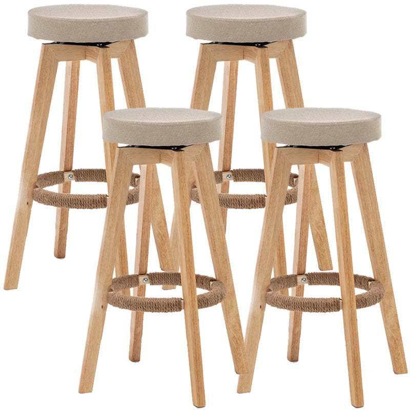 Piernas de madera de asiento redondo de estilo de bar de estilo industrial para bar de restaurantes