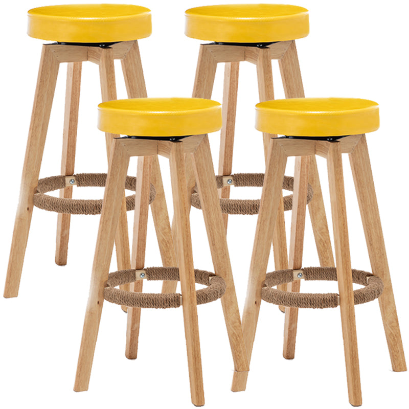 Piernas de madera de asiento redondo de estilo de bar de estilo industrial para bar de restaurantes