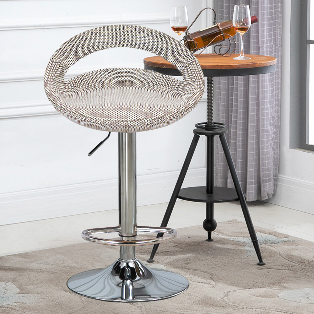 Barhocker im Industriestil mit höhenverstellbarer Fußstütze, Barhocker mit niedriger Rückenlehne
