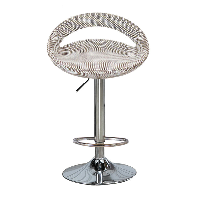 Taburete de bar de estilo industrial con reposapiés de altura ajustable Taburete de bar con respaldo bajo