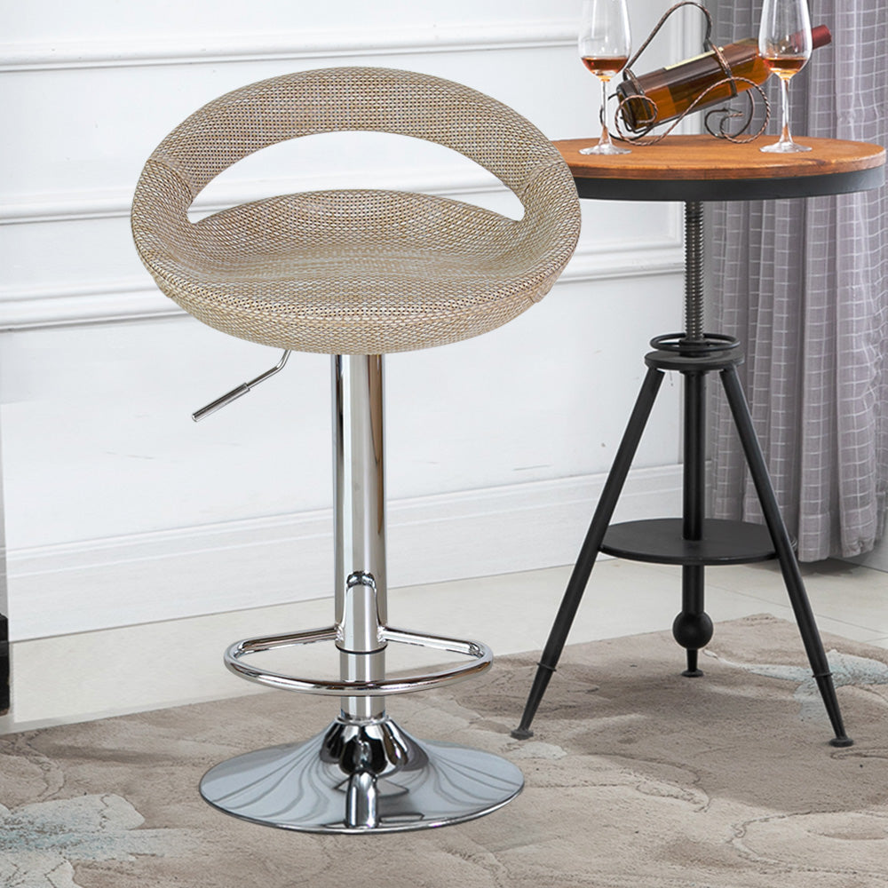 Taburete de bar de estilo industrial con reposapiés de altura ajustable Taburete de bar con respaldo bajo