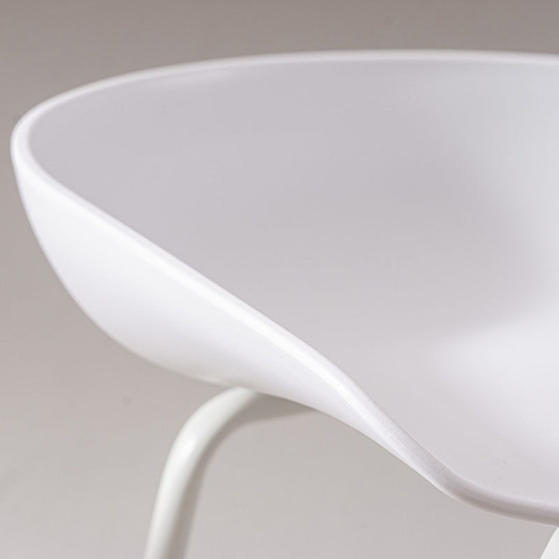 Tabouret de comptoir de dossier sans bras moderne tabouret de bar à thé de lait de fer avec siège en plastique