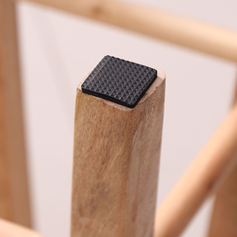 Moderner Barhocker aus Holz ohne Rückenlehne, Barhocker aus Holz mit Sitz und Pedal aus Holz