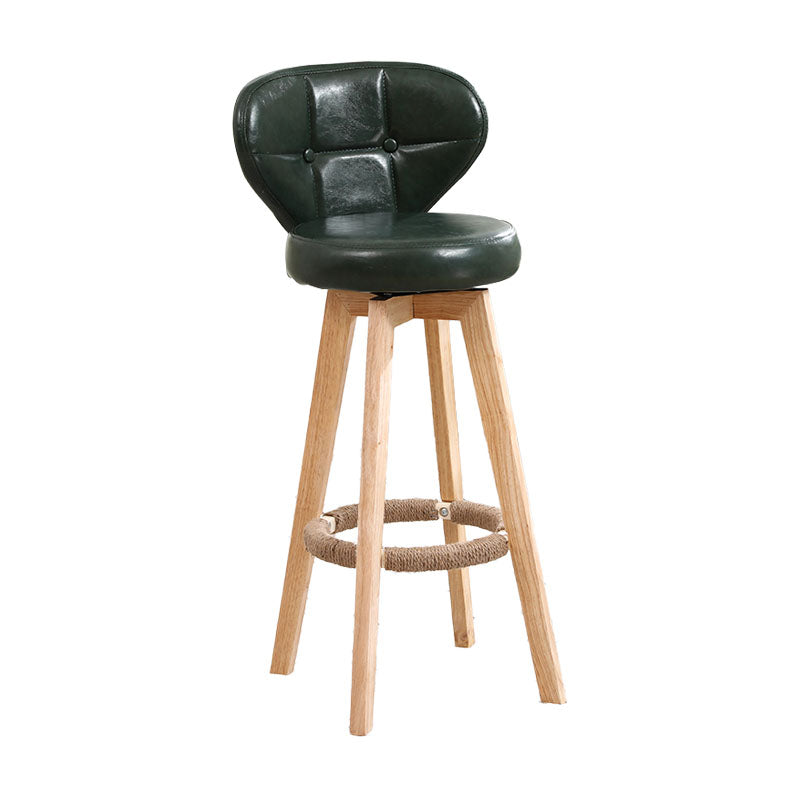 Backorst moderno sgabello da bar in legno con bancone rotabile con cuscino e pedale