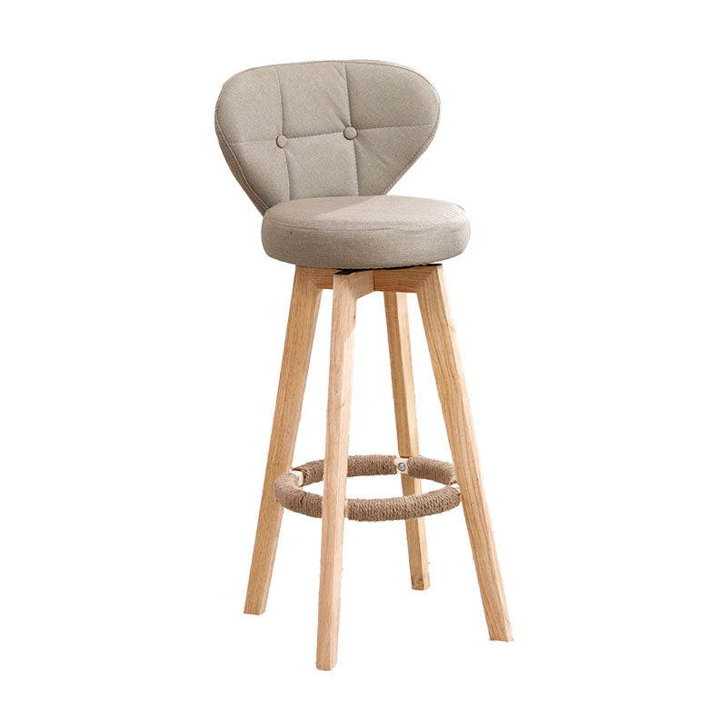 Backorst moderno sgabello da bar in legno con bancone rotabile con cuscino e pedale