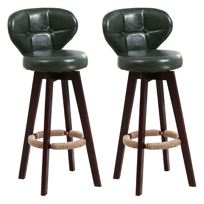 Backorst moderno sgabello da bar in legno con bancone rotabile con cuscino e pedale