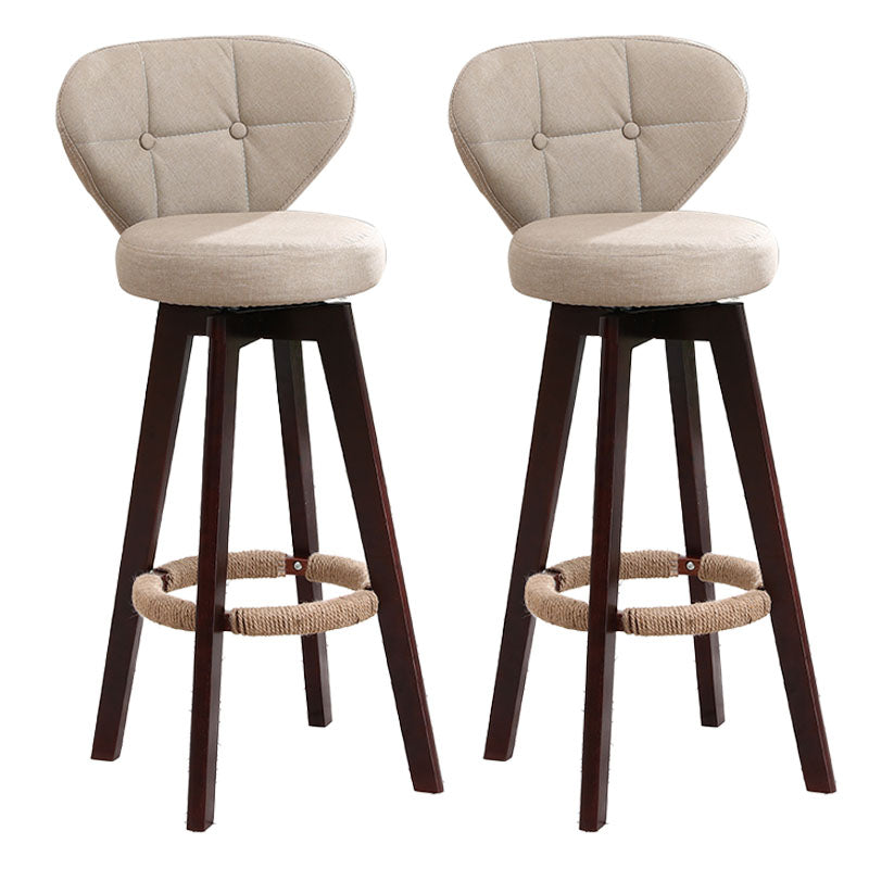 Backorst moderno sgabello da bar in legno con bancone rotabile con cuscino e pedale