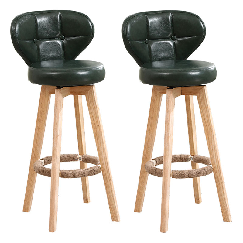 Backorst moderno sgabello da bar in legno con bancone rotabile con cuscino e pedale