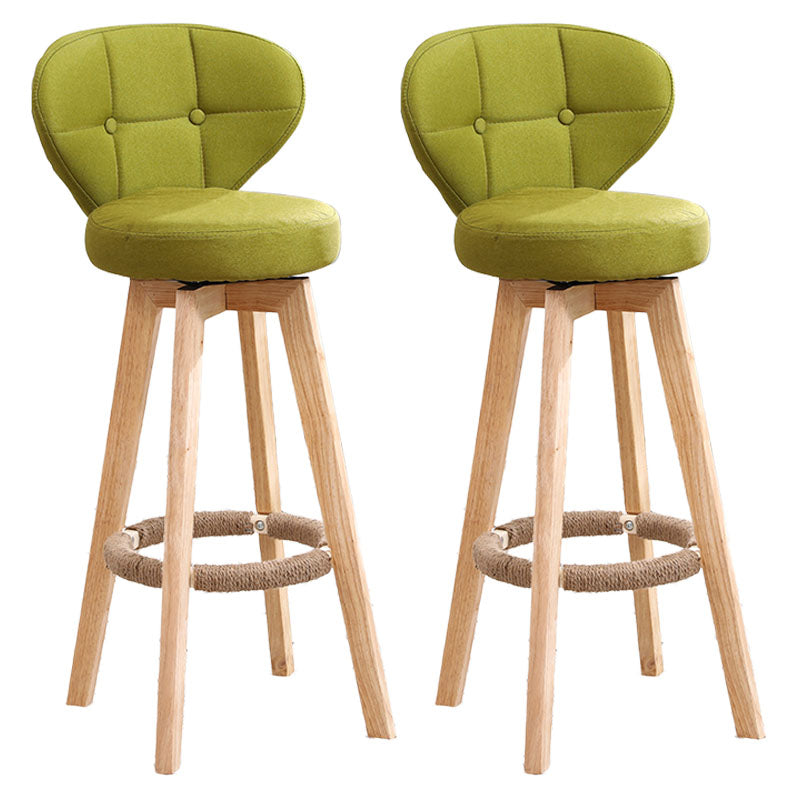 Backorst moderno sgabello da bar in legno con bancone rotabile con cuscino e pedale