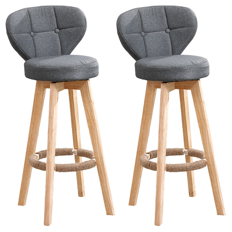 Backorst moderno sgabello da bar in legno con bancone rotabile con cuscino e pedale