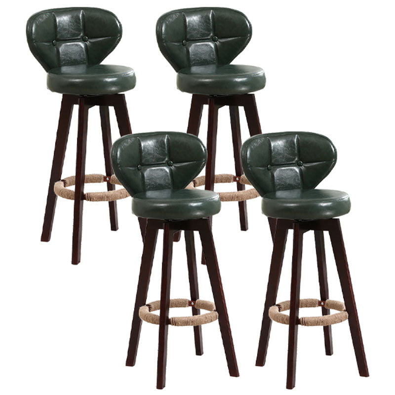 Backorst moderno sgabello da bar in legno con bancone rotabile con cuscino e pedale