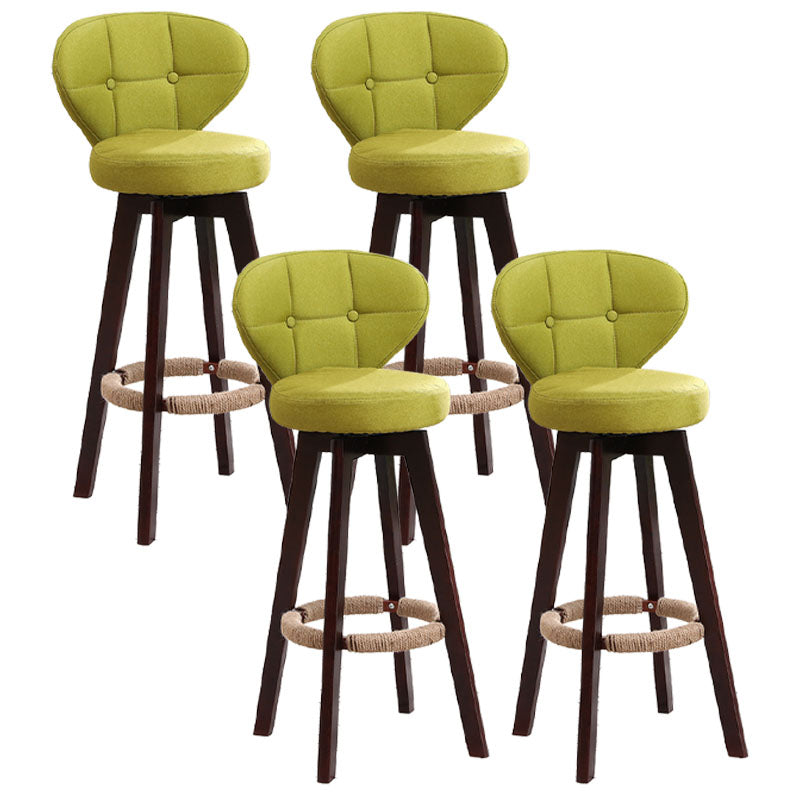 Backorst moderno sgabello da bar in legno con bancone rotabile con cuscino e pedale