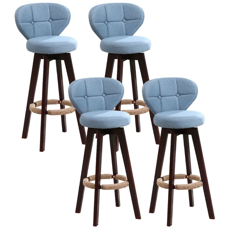 Backorst moderno sgabello da bar in legno con bancone rotabile con cuscino e pedale