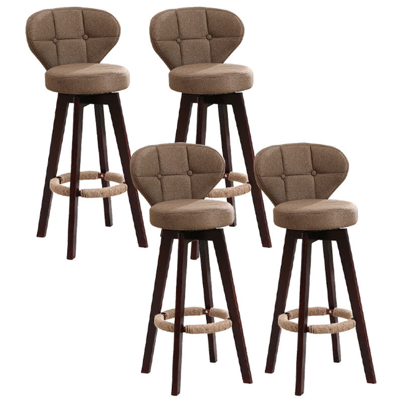 Backorst moderno sgabello da bar in legno con bancone rotabile con cuscino e pedale