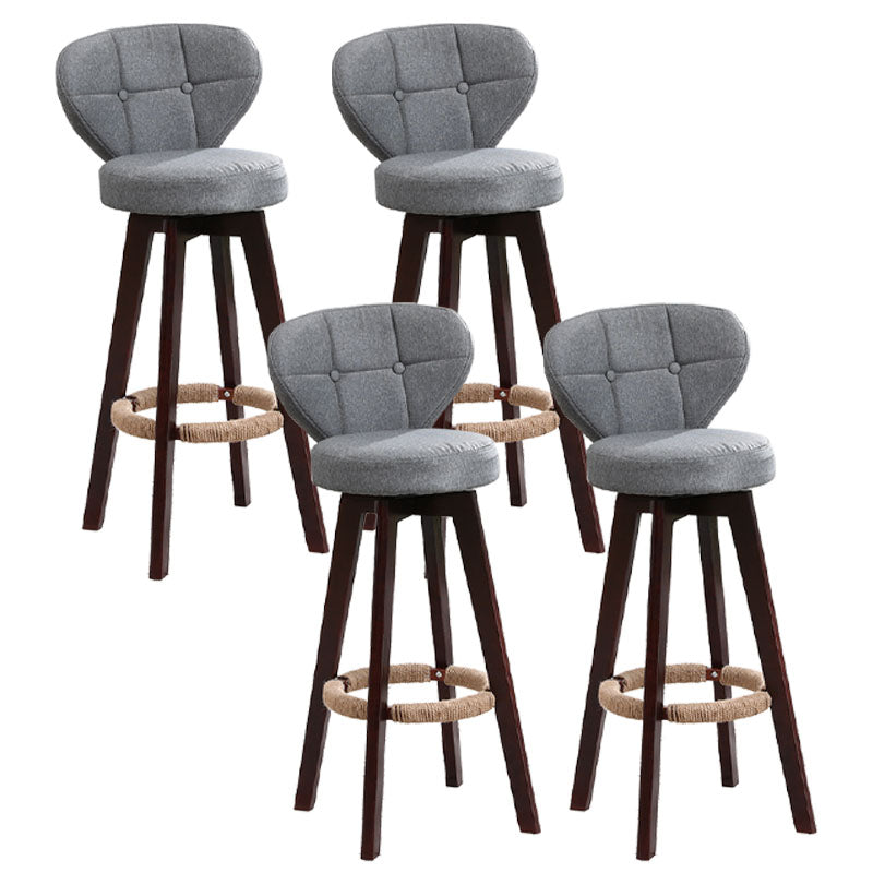 Backorst moderno sgabello da bar in legno con bancone rotabile con cuscino e pedale