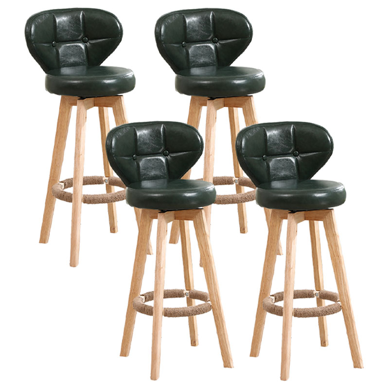 Backorst moderno sgabello da bar in legno con bancone rotabile con cuscino e pedale