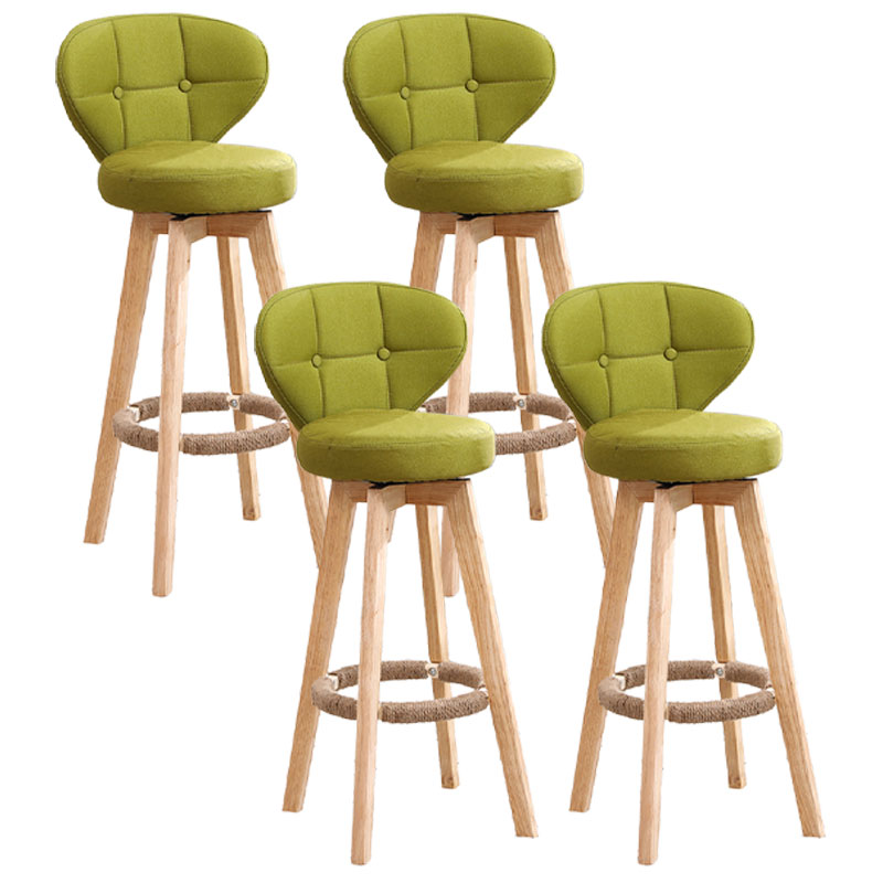 Backorst moderno sgabello da bar in legno con bancone rotabile con cuscino e pedale