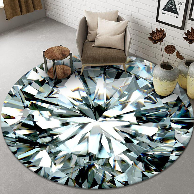 Alfombra de diamante de poliestérito de alfombra gris moderno para sala de estar para sala de estar para sala de estar