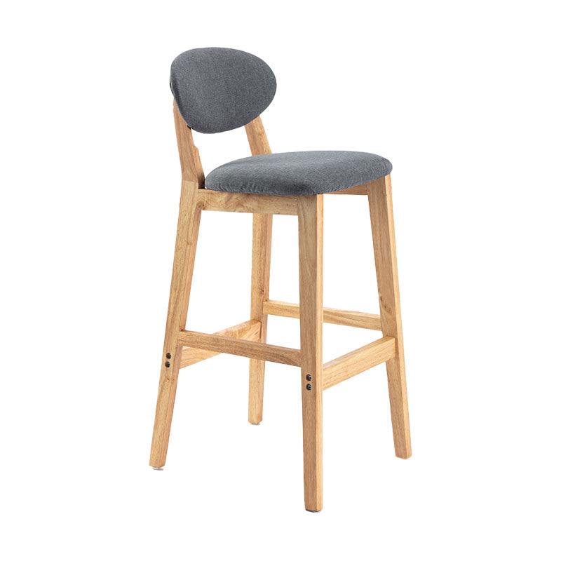 Taburete moderno sin brazos para mostrador, taburete de bar de madera para tienda de postres con cojín y pedal