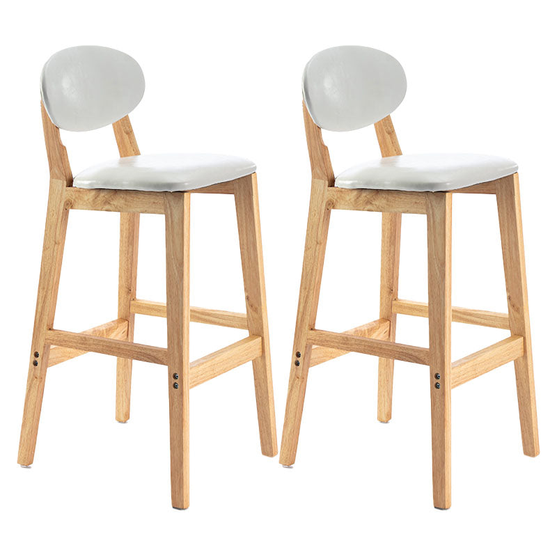 Taburete moderno sin brazos para mostrador, taburete de bar de madera para tienda de postres con cojín y pedal