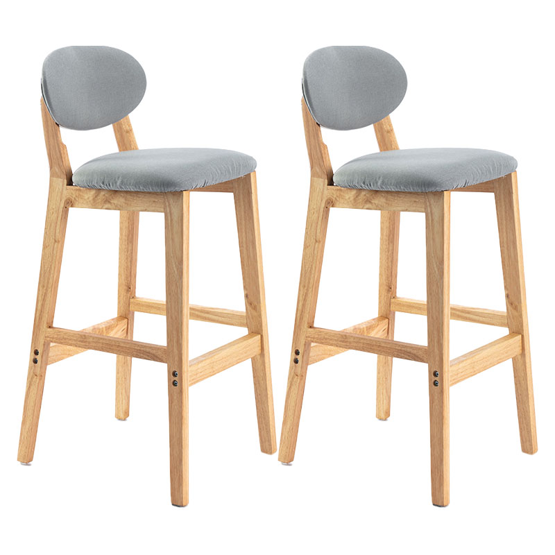 Taburete moderno sin brazos para mostrador, taburete de bar de madera para tienda de postres con cojín y pedal