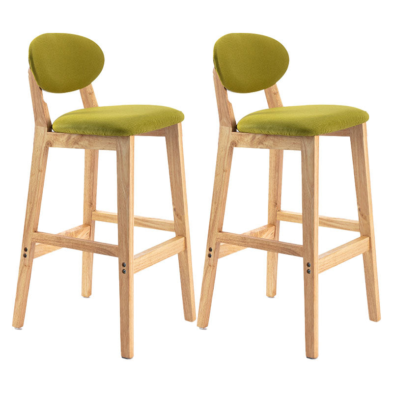 Taburete moderno sin brazos para mostrador, taburete de bar de madera para tienda de postres con cojín y pedal