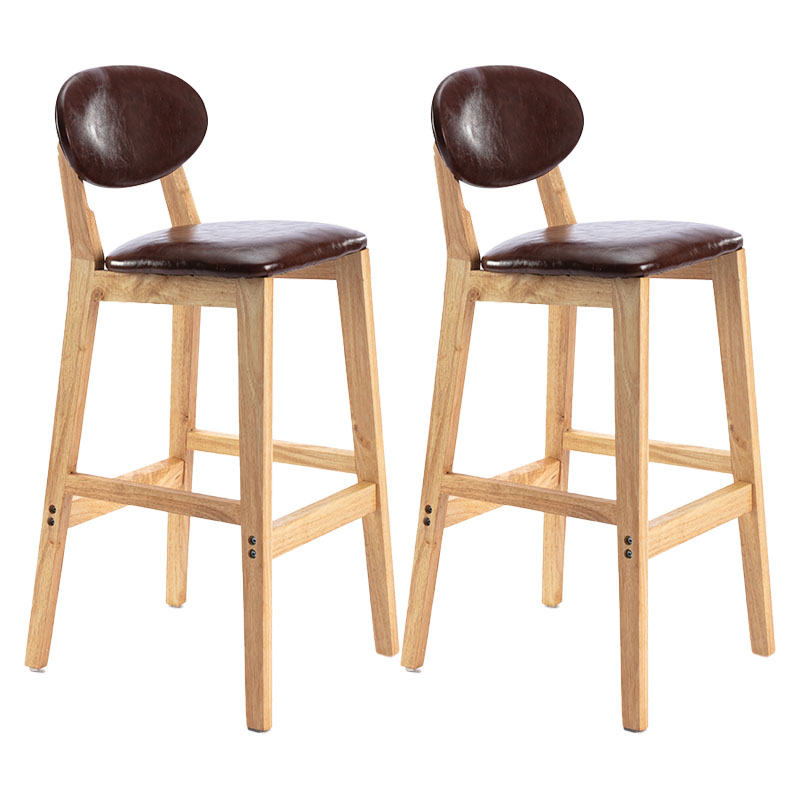 Taburete moderno sin brazos para mostrador, taburete de bar de madera para tienda de postres con cojín y pedal