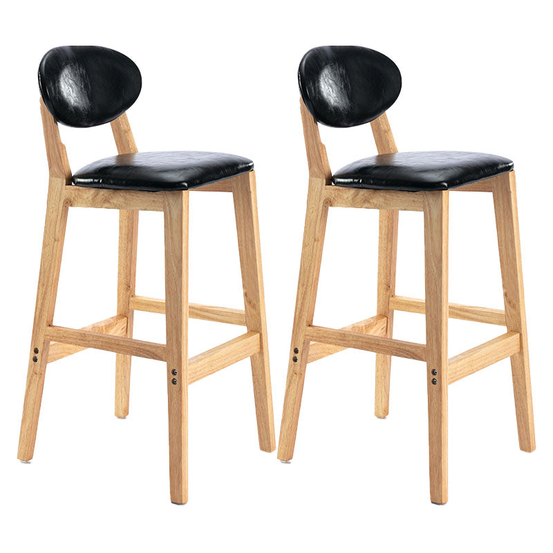Taburete moderno sin brazos para mostrador, taburete de bar de madera para tienda de postres con cojín y pedal