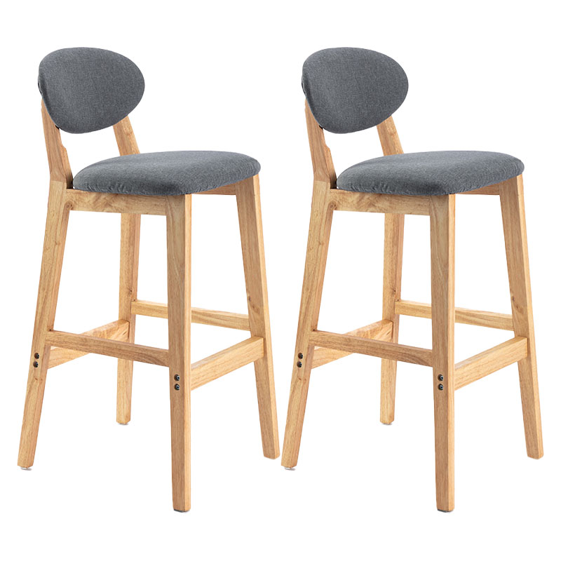 Taburete moderno sin brazos para mostrador, taburete de bar de madera para tienda de postres con cojín y pedal