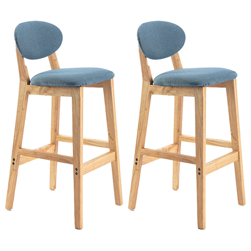 Taburete moderno sin brazos para mostrador, taburete de bar de madera para tienda de postres con cojín y pedal