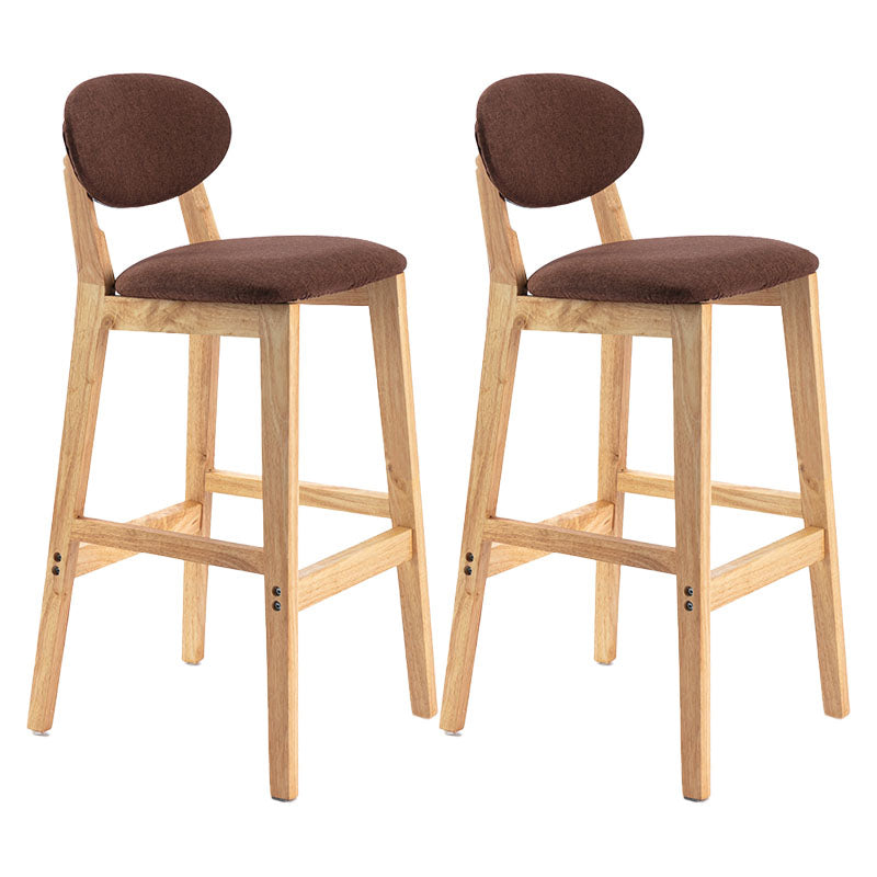 Taburete moderno sin brazos para mostrador, taburete de bar de madera para tienda de postres con cojín y pedal