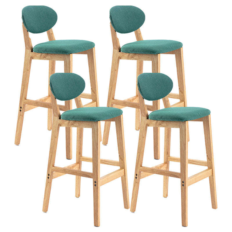 Taburete moderno sin brazos para mostrador, taburete de bar de madera para tienda de postres con cojín y pedal