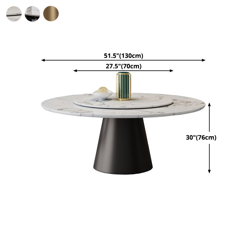 Mesa redonda de comedor moderno mesa de comedor de pedestal con placa giratoria