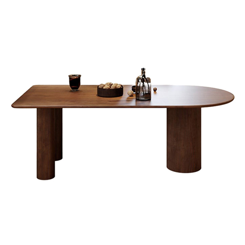 Mesa de comedor contemporánea de madera sólida Tapa de madera de pino de pino para el hogar