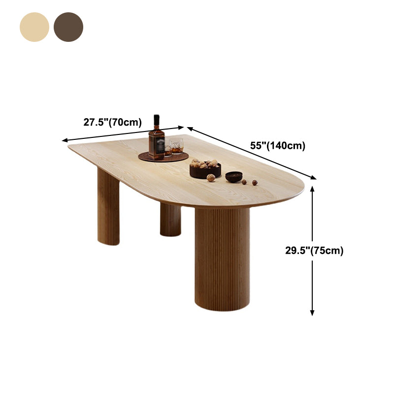 Mesa de comedor contemporánea de madera sólida Tapa de madera de pino de pino para el hogar