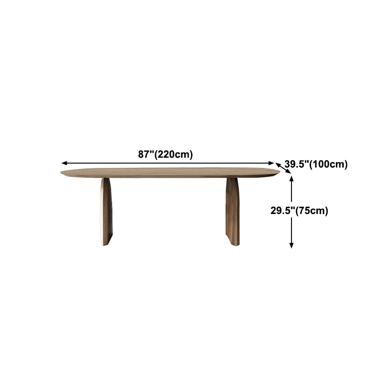 Simplicity Double Pedestal Table Oval Solid Pinewood Dining Table