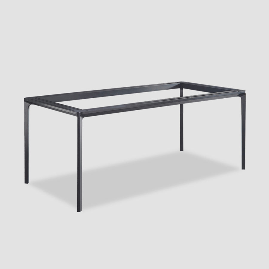Rectangle Dining Table Sintered Stone Table Industrial Style with 4 Legs