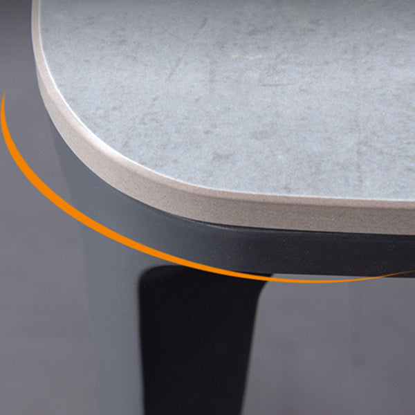 Rectangle Dining Table Sintered Stone Table Industrial Style with 4 Legs