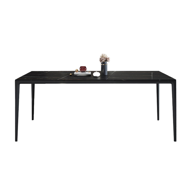 Mesa de comedor de piedra sinterizada Mesa de 4 patas de estilo industrial para comedor