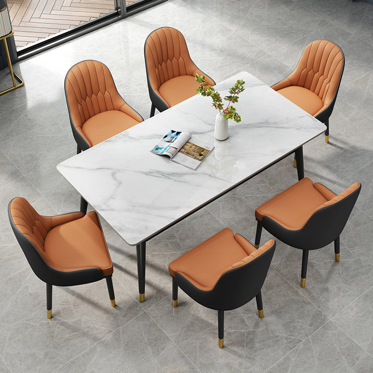Simplicity Style Rectangle Home Furniture Stone Dining Table with 4-foot