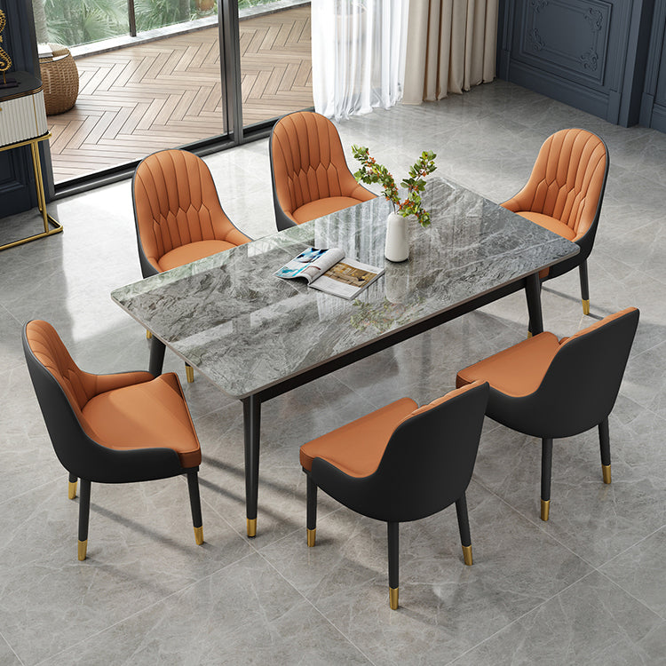 Simplicity Style Rectangle Home Furniture Stone Dining Table with 4-foot