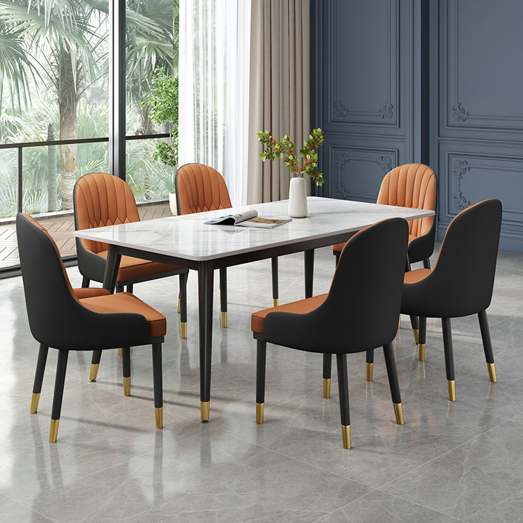 Simplicity Style Rectangle Home Furniture Stone Dining Table with 4-foot