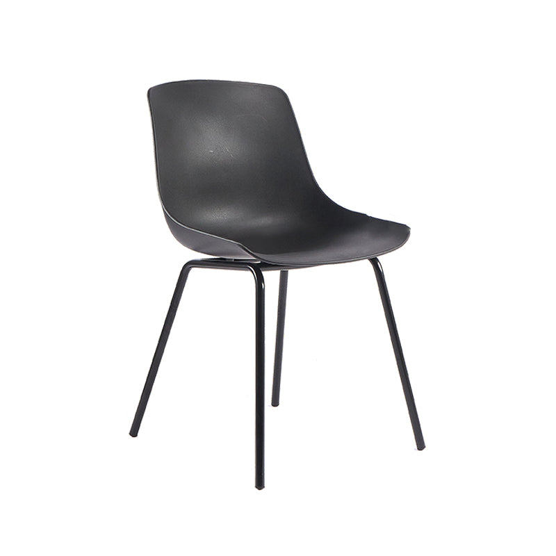 Design contemporaneo sedia da pranzo in plastica a bracciole senza braccio sedia per casa