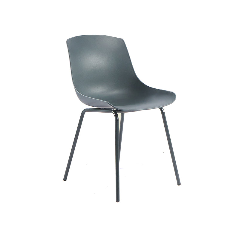 Design contemporaneo sedia da pranzo in plastica a bracciole senza braccio sedia per casa