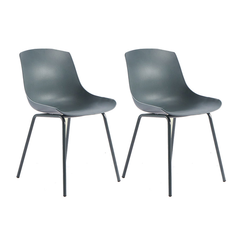 Design contemporaneo sedia da pranzo in plastica a bracciole senza braccio sedia per casa
