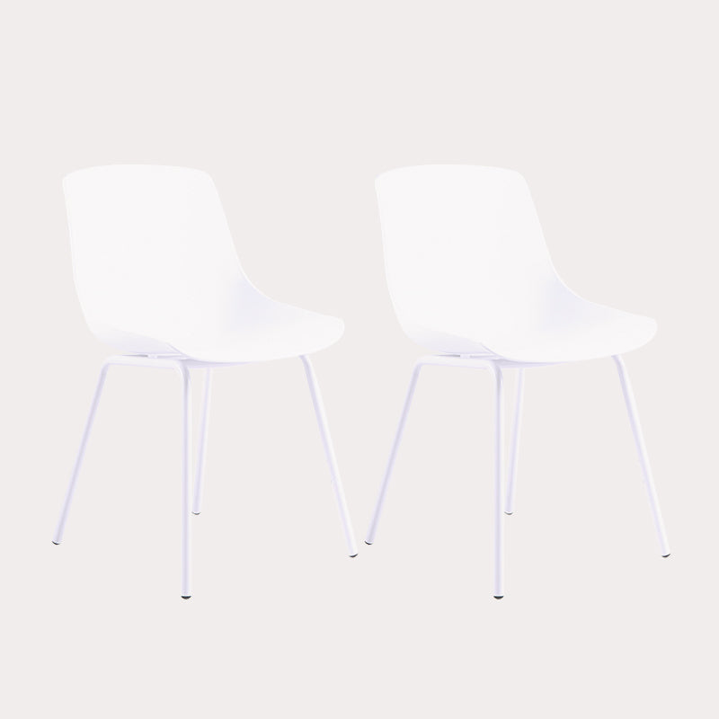 Design contemporaneo sedia da pranzo in plastica a bracciole senza braccio sedia per casa