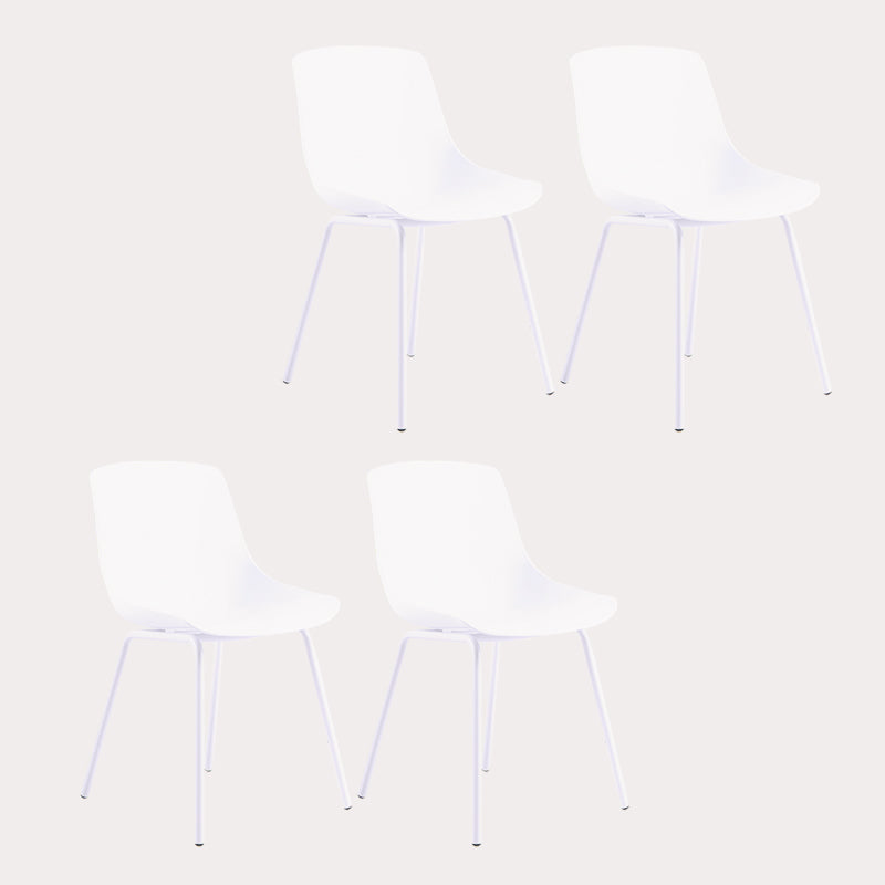 Design contemporaneo sedia da pranzo in plastica a bracciole senza braccio sedia per casa