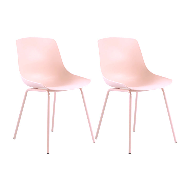 Design contemporaneo sedia da pranzo in plastica a bracciole senza braccio sedia per casa