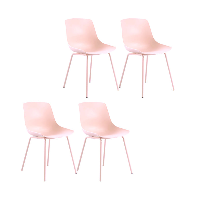 Design contemporaneo sedia da pranzo in plastica a bracciole senza braccio sedia per casa